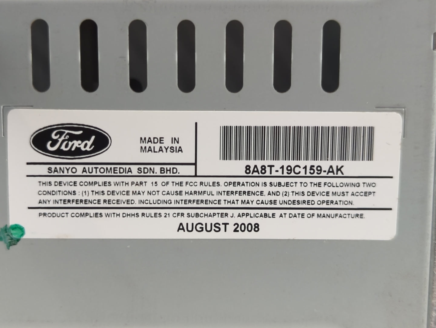 2009 Ford Flex Radio AM FM Cd Player Receiver Replacement P/N:8A8T-19C159-AK Fits OEM Used Auto Parts - Oemusedautoparts1.co