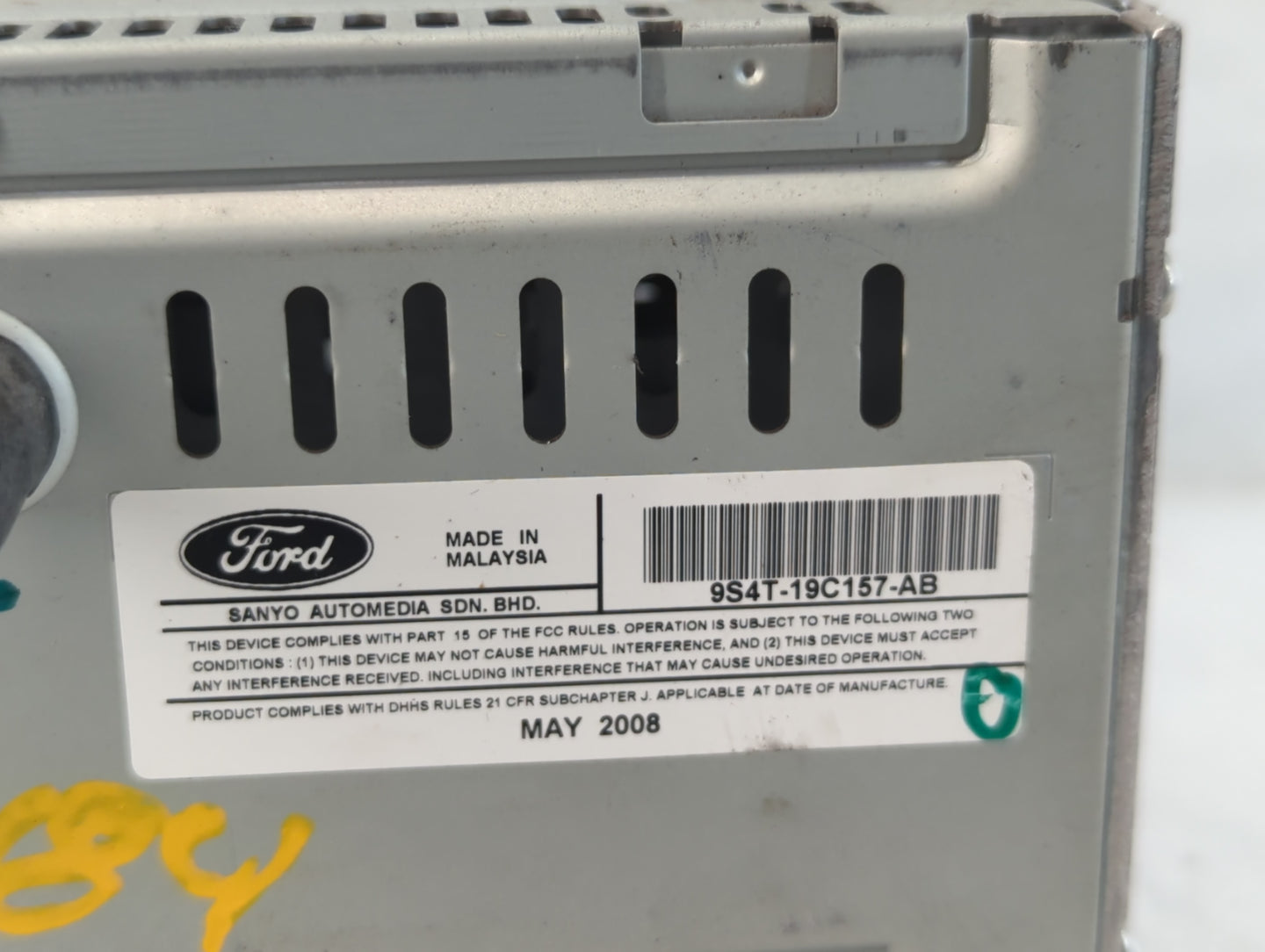 2009-2011 Ford Focus Radio AM FM Cd Player Receiver Replacement P/N:9S4T-19C157-AB Fits Fits 2009 2010 2011 OEM Used Auto Pa