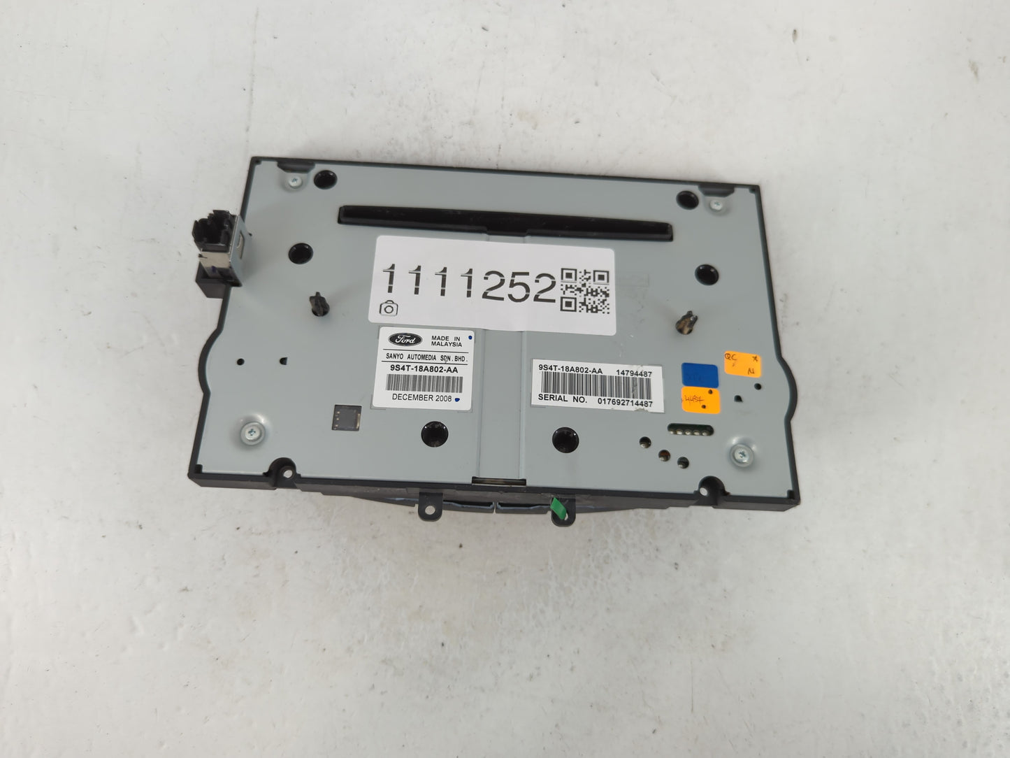 2009-2011 Ford Focus Radio AM FM Cd Player Receiver Replacement P/N:9S4T-18A802-AA Fits Fits 2009 2010 2011 OEM Used Auto Pa