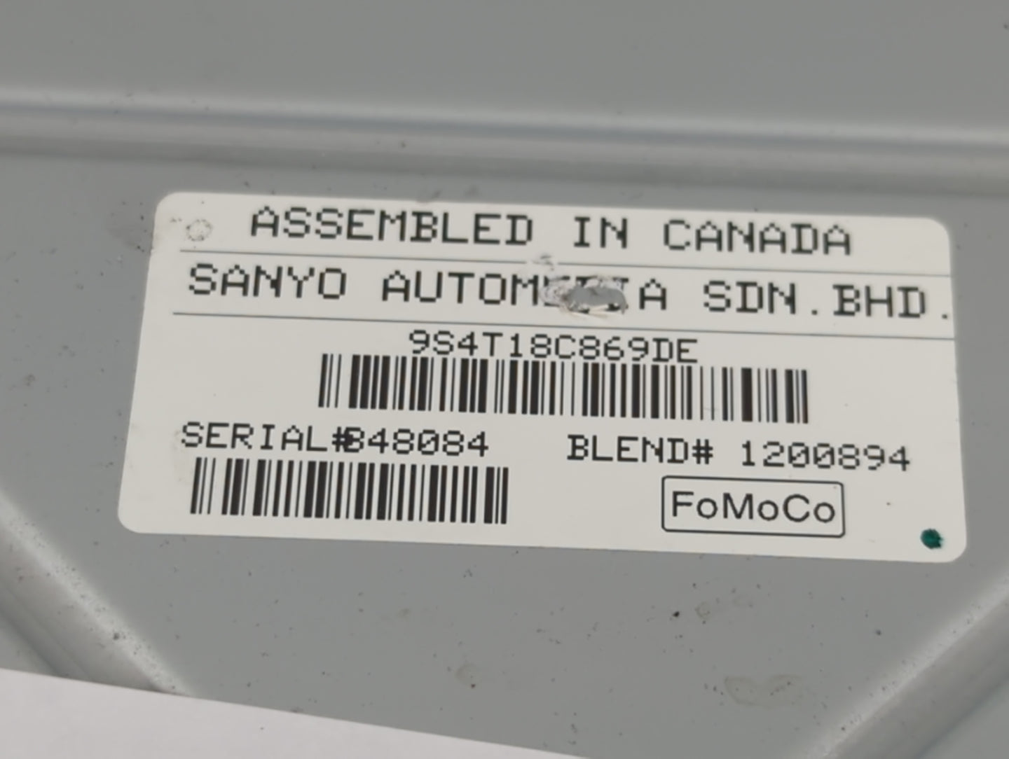 2009-2011 Ford Focus Radio AM FM Cd Player Receiver Replacement P/N:9S4T 18C869 DE Fits Fits 2009 2010 2011 OEM Used Auto Pa