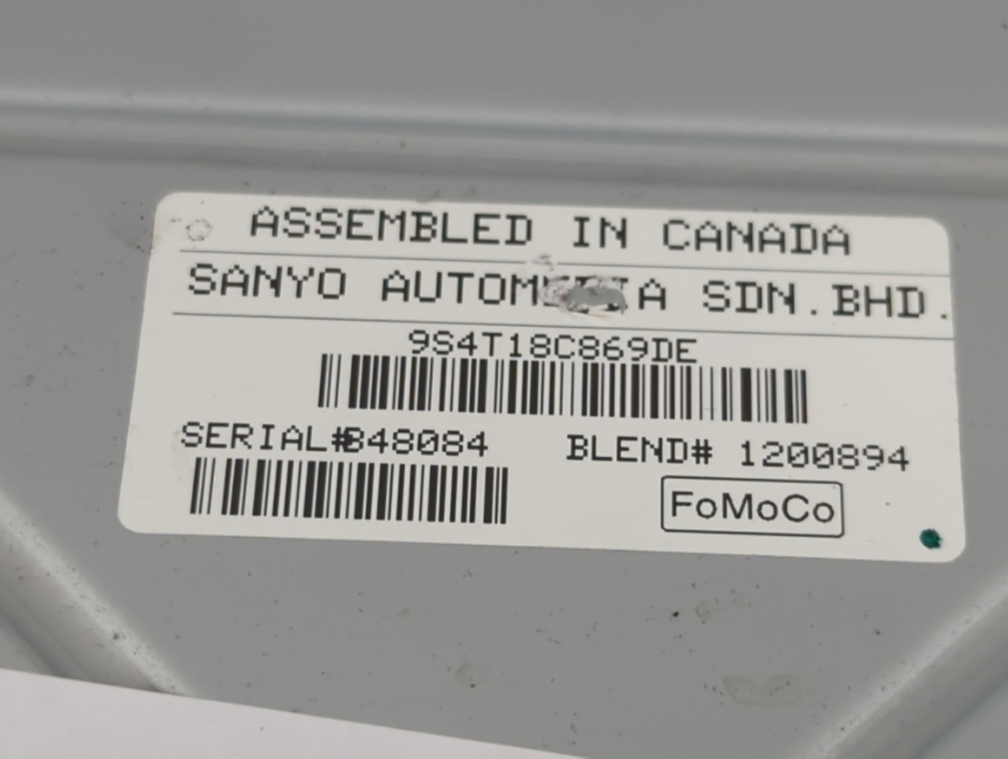 2009-2011 Ford Focus Radio AM FM Cd Player Receiver Replacement P/N:9S4T 18C869 DE Fits Fits 2009 2010 2011 OEM Used Auto Pa