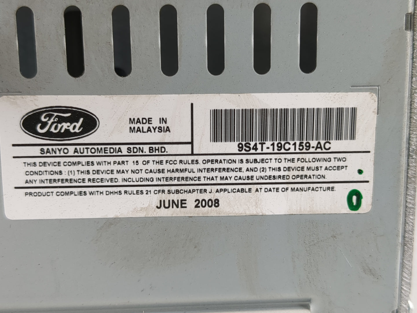 2009 Ford Focus Radio AM FM Cd Player Receiver Replacement P/N:9S4T-19C159-AC Fits OEM Used Auto Parts - Oemusedautoparts1.c