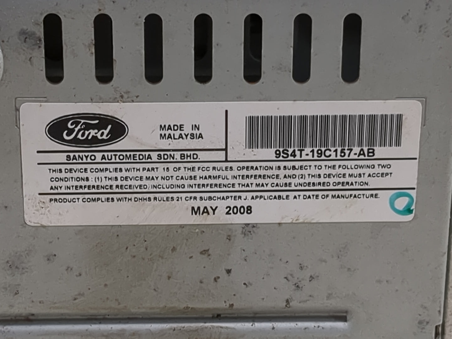 2009-2009 Ford Focus Am Fm Cd Player Radio Receiver 134486 - Oemusedautoparts1.com