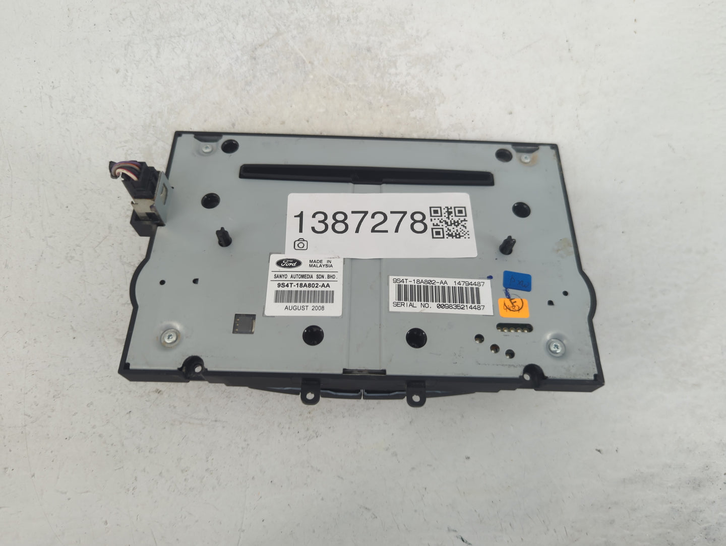 2009 Ford Focus Radio AM FM Cd Player Receiver Replacement P/N:9S4T-18A802-AA Fits OEM Used Auto Parts - Oemusedautoparts1.c