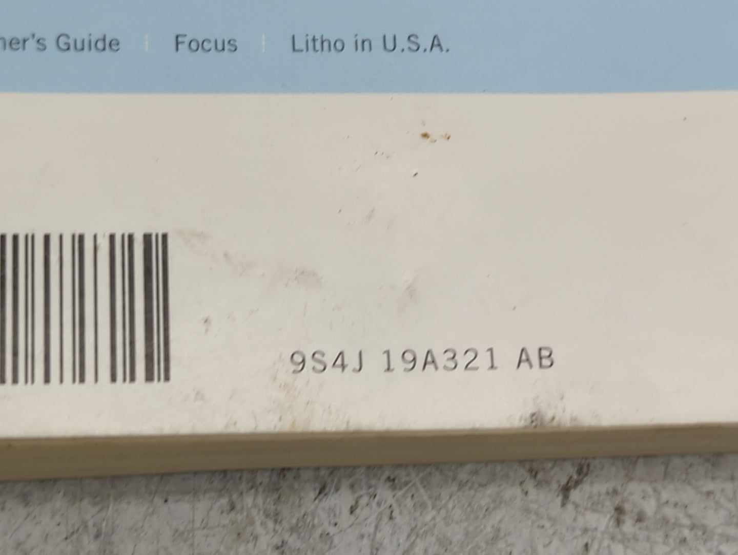 2009 Ford Focus Owners Manual Book Guide P/N:9S4J 19A321 AB OEM Used Auto Parts - Oemusedautoparts1.com