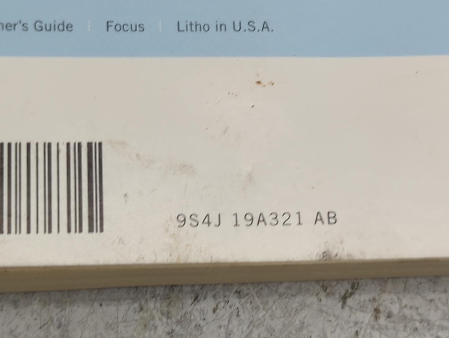 2009 Ford Focus Owners Manual Book Guide P/N:9S4J 19A321 AB OEM Used Auto Parts - Oemusedautoparts1.com