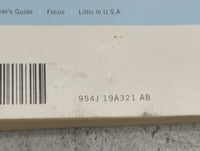 2009 Ford Focus Owners Manual Book Guide P/N:9S4J 19A321 AB OEM Used Auto Parts - Oemusedautoparts1.com