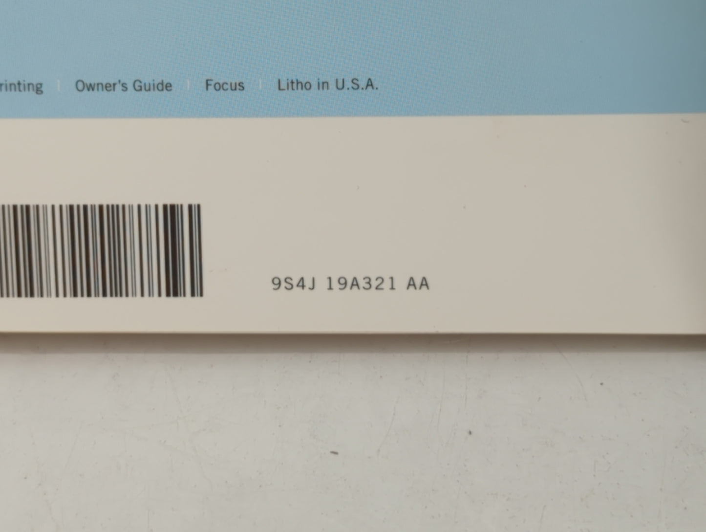 2009 Ford Focus Owners Manual Book Guide OEM Used Auto Parts - Oemusedautoparts1.com