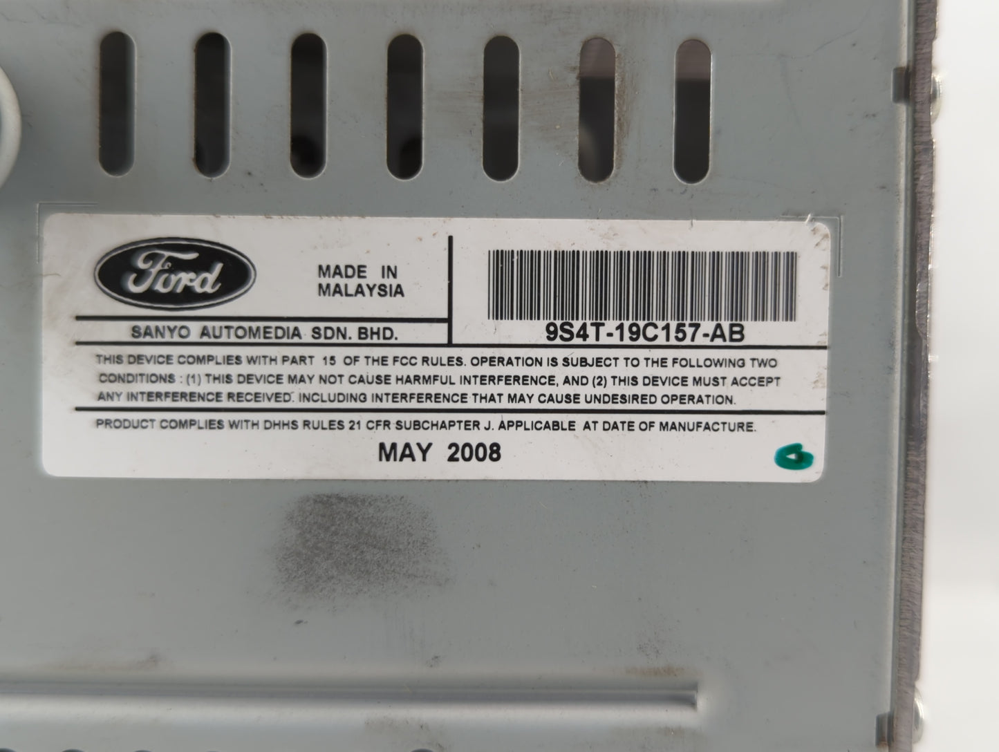 2009 Ford Focus Radio AM FM Cd Player Receiver Replacement P/N:9S4T-19C157AB Fits OEM Used Auto Parts - Oemusedautoparts1.co