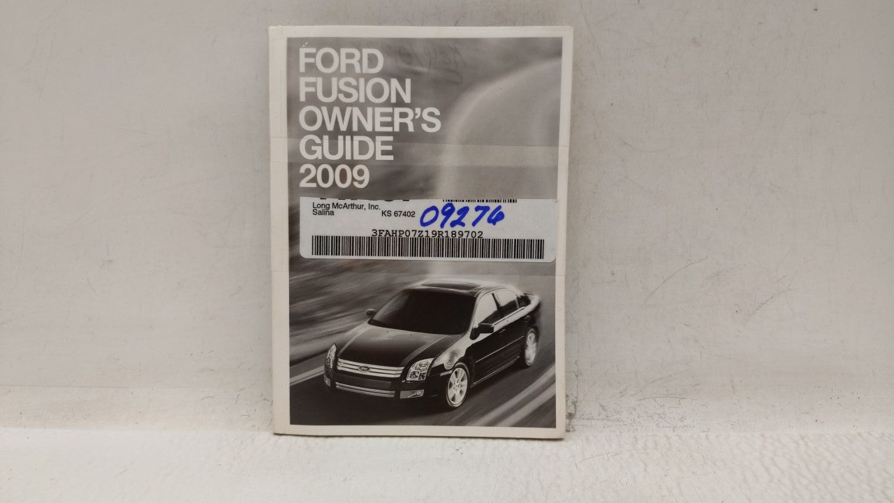 2009 Ford Fusion Owners Manual Book Guide OEM Used Auto Parts - Oemusedautoparts1.com
