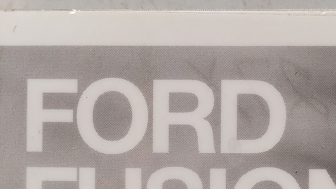 2009 Ford Fusion Owners Manual Book Guide OEM Used Auto Parts - Oemusedautoparts1.com