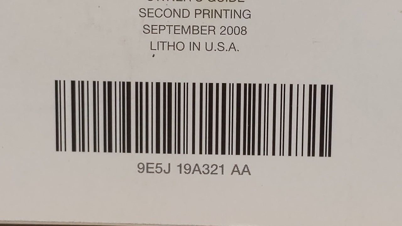 2009 Ford Fusion Owners Manual Book Guide OEM Used Auto Parts - Oemusedautoparts1.com