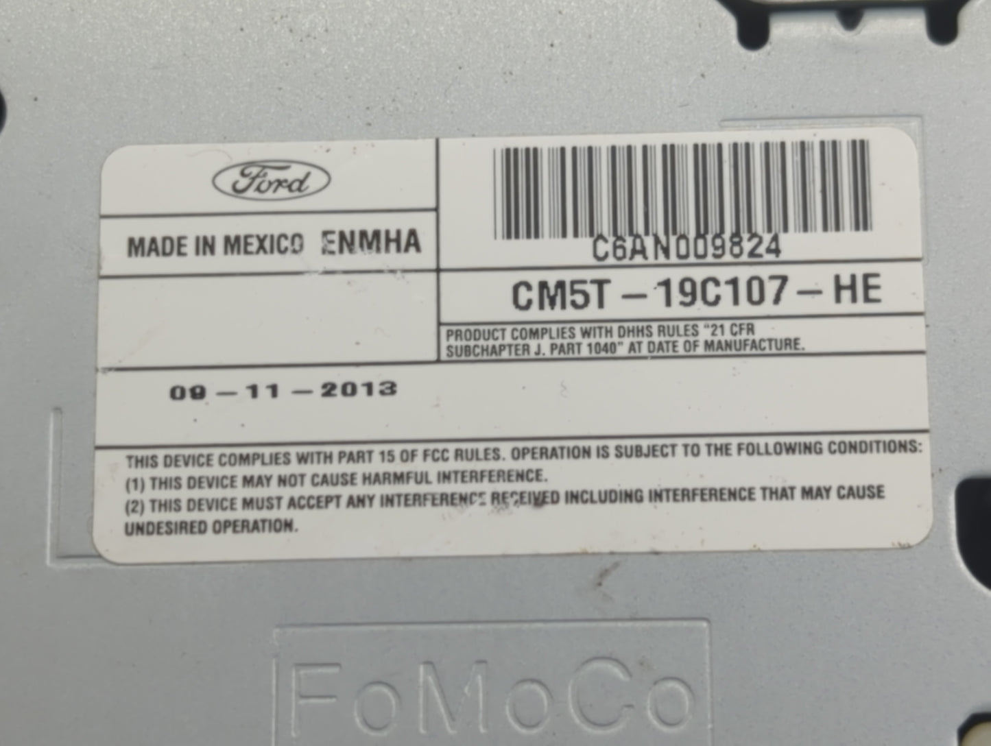 2008-2009 Ford Fusion Radio AM FM Cd Player Receiver Replacement Fits Fits 2008 2009 2010 OEM Used Auto Parts - Oemusedautop