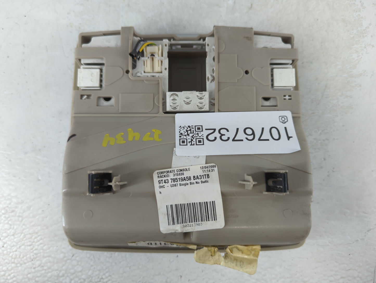 Ford Taurus Overhead Roof Console 1076732 - Oemusedautoparts1.com