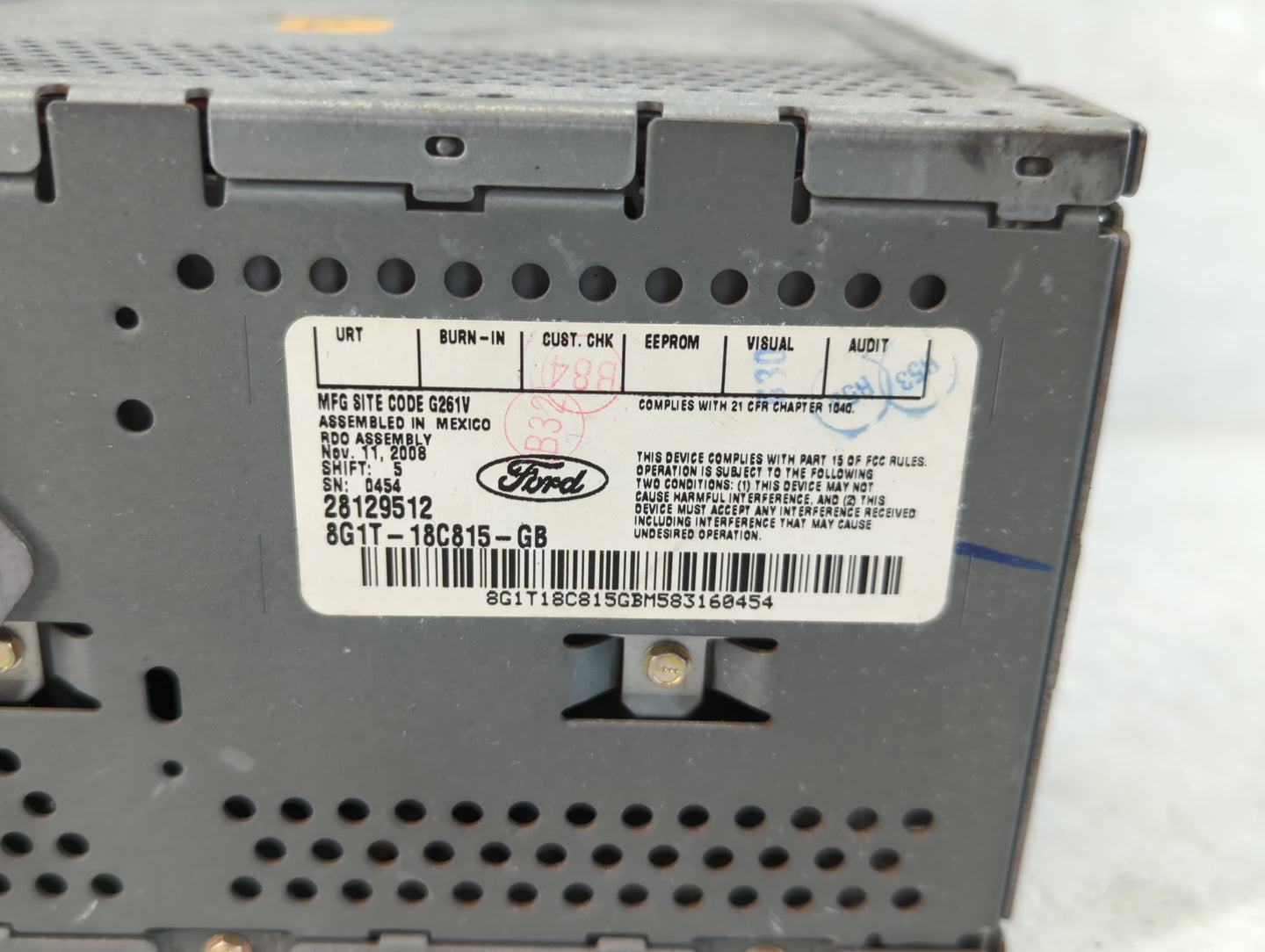 2009 Ford Taurus Radio AM FM Cd Player Receiver Replacement P/N:8G1T-18C815-GB Fits OEM Used Auto Parts - Oemusedautoparts1.
