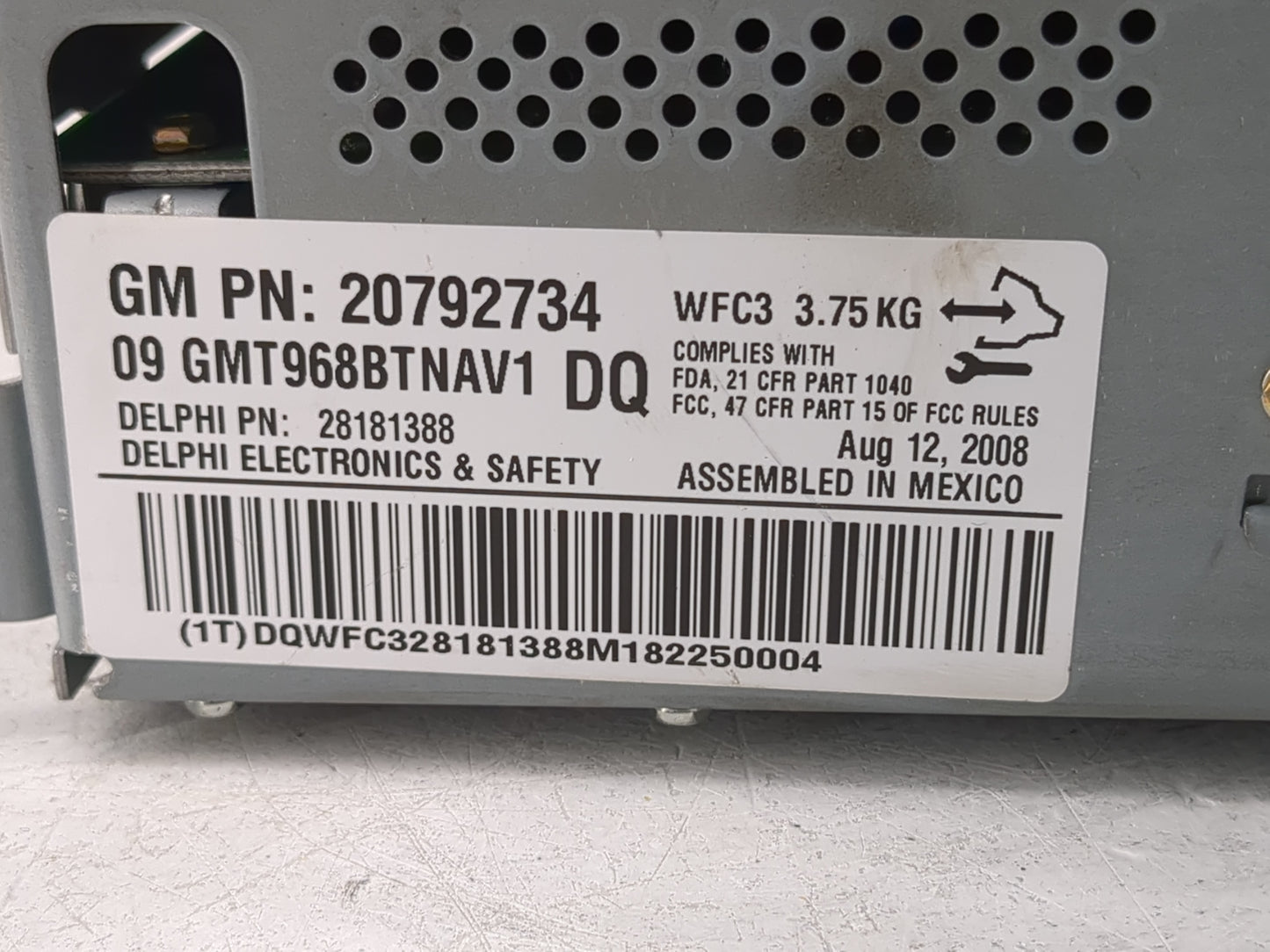 2009 Gmc Acadia Radio AM FM Cd Player Receiver Replacement P/N:20792734 Fits OEM Used Auto Parts - Oemusedautoparts1.com