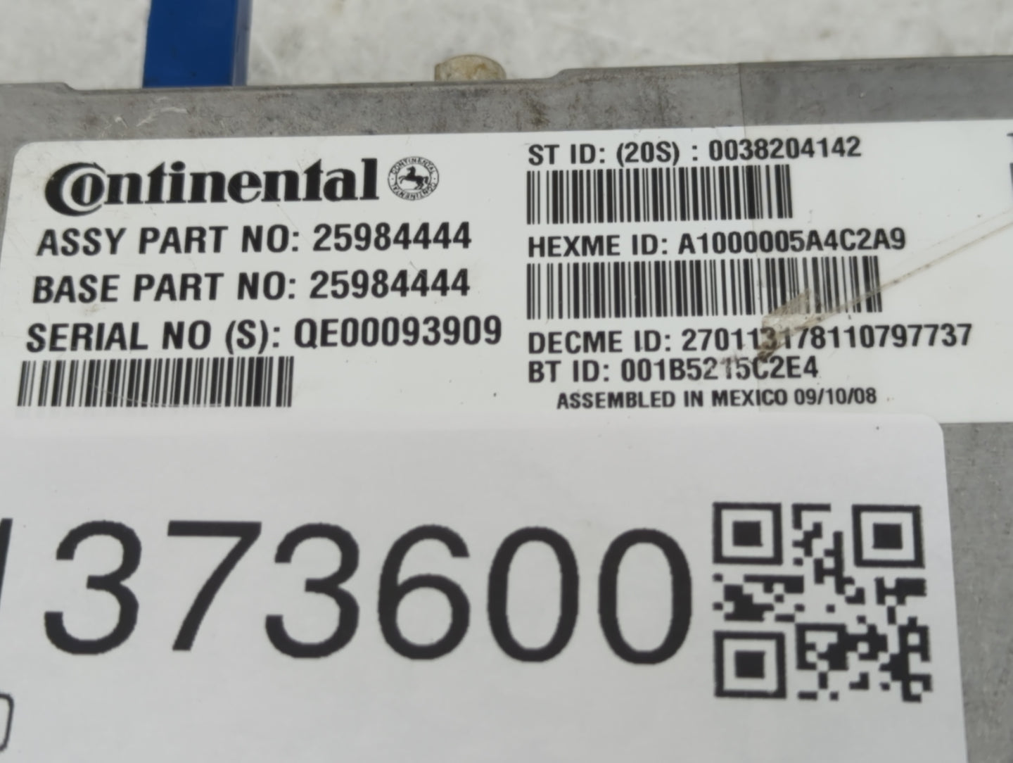 2009 Gmc Acadia PCM Engine Control Computer ECU ECM PCU OEM P/N:25984444 Fits OEM Used Auto Parts - Oemusedautoparts1.com