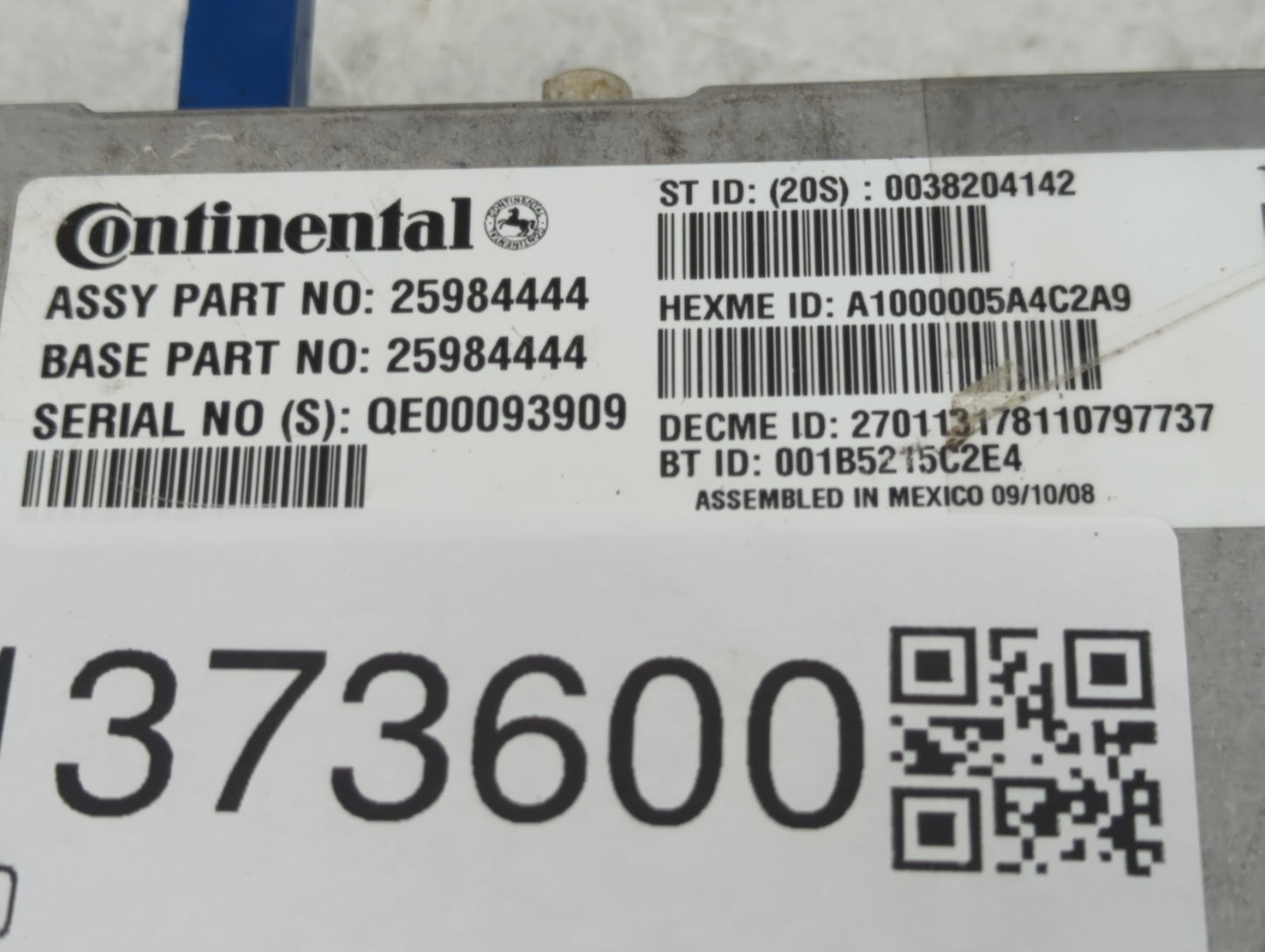 2009 Gmc Acadia PCM Engine Control Computer ECU ECM PCU OEM P/N:25984444 Fits OEM Used Auto Parts - Oemusedautoparts1.com