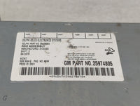 2009-2011 Gmc Acadia Radio AM FM Cd Player Receiver Replacement P/N:25974805 Fits Fits 2009 2010 2011 OEM Used Auto Parts - 