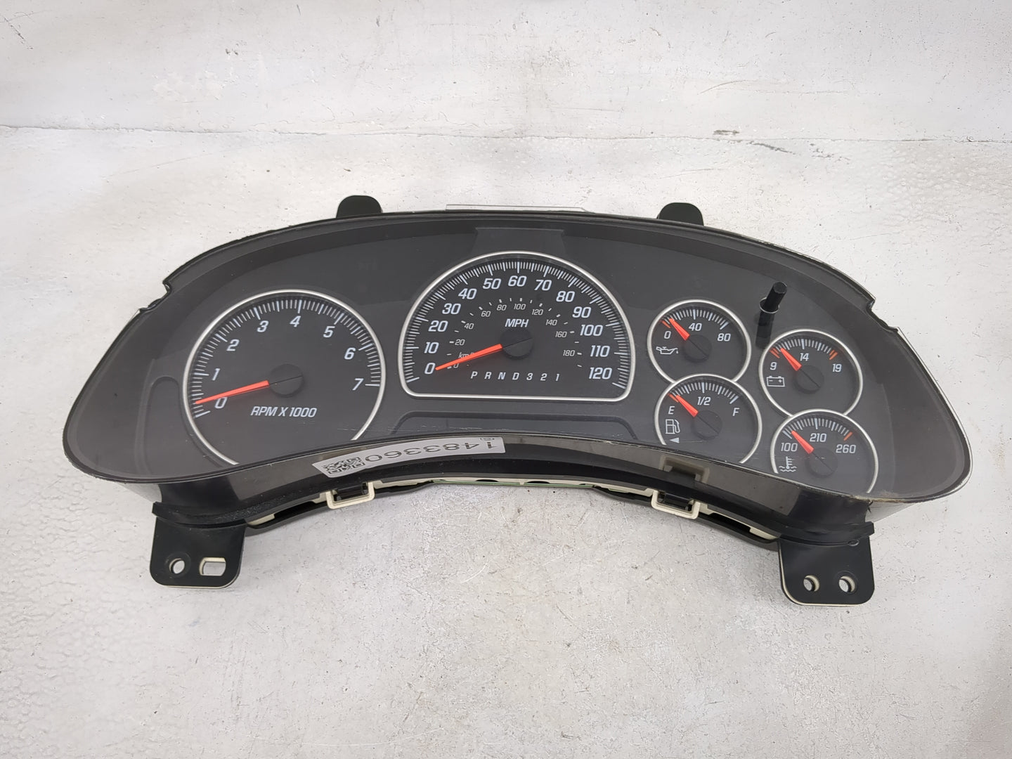 2006-2009 Gmc Envoy Instrument Cluster Speedometer Gauges P/N:15298118 28037763 Miles: Fits Fits 2006 2007 2008 2009 OEM Use