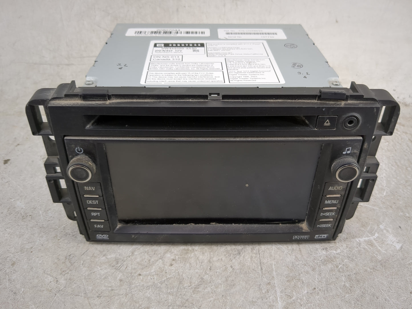 2008-2009 Gmc Yukon Radio AM FM Cd Player Receiver Replacement P/N:20807044 CQ-UG9863X, DW468100-6530 Fits Fits 2008 2009 OE