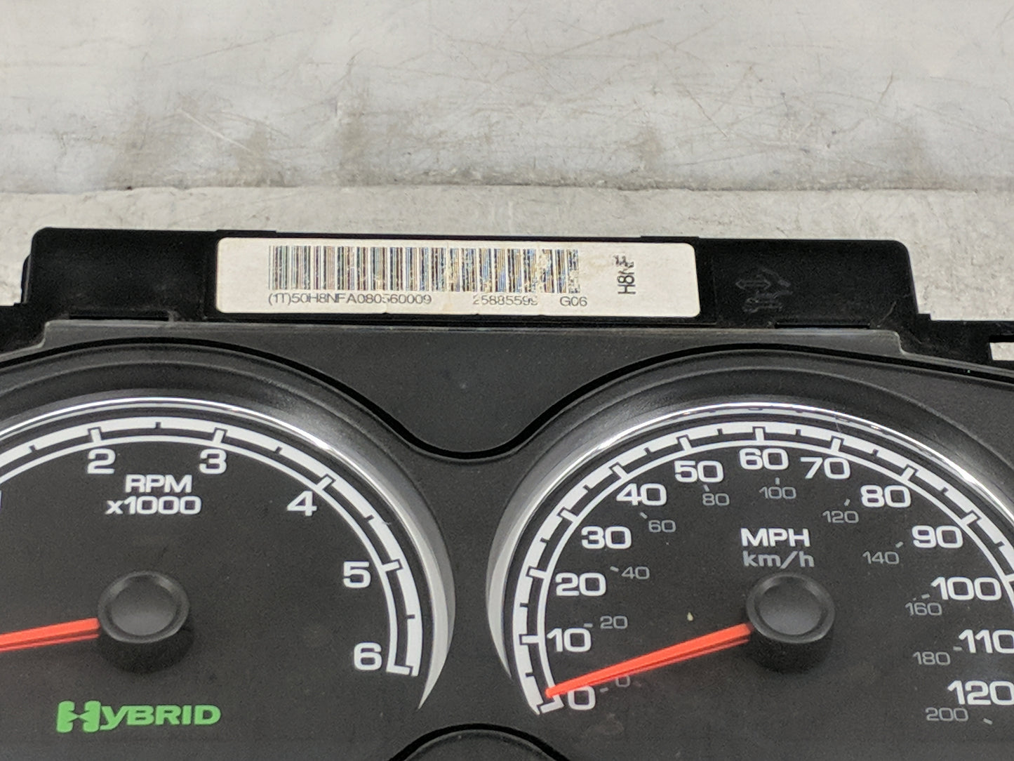 2008-2011 Gmc Yukon Instrument Cluster Speedometer Gauges P/N:25885599 50H8NFA080560009 Miles: Fits Fits 2008 2009 2010 2011
