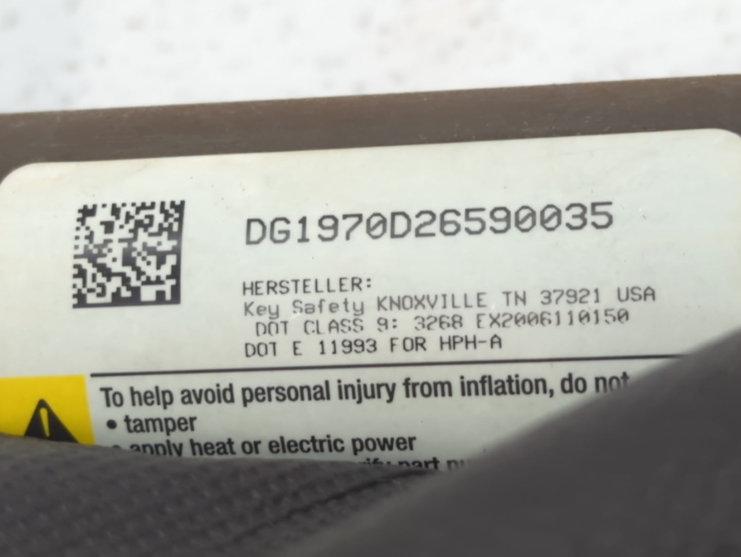 2007-2009 Gmc Yukon Xl 1500 Air Bag Passenger Right Dashboard Oem - Oemusedautoparts1.com