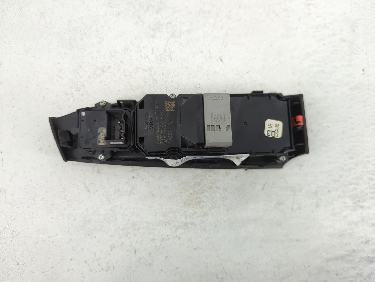 2008-2012 Honda Accord Master Power Window Switch Replacement Driver Side Left P/N:1165 7588 35750-TA0-A32 Fits OEM Used Aut