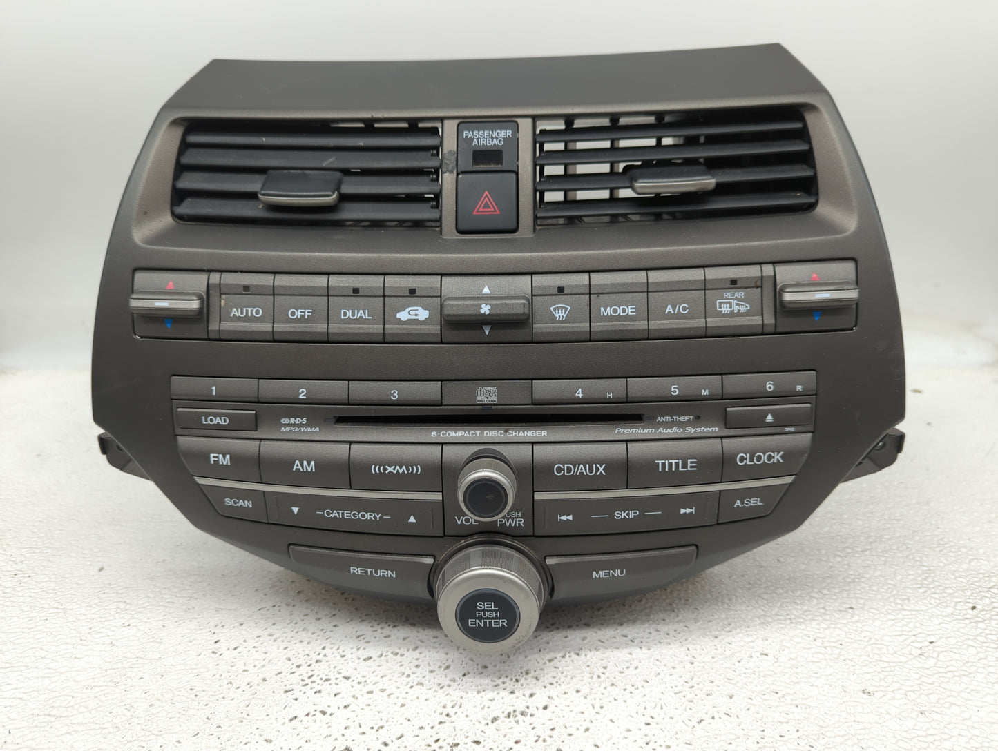 2008-2009 Honda Accord Radio AM FM Cd Player Receiver Replacement Fits Fits 2008 2009 OEM Used Auto Parts - Oemusedautoparts