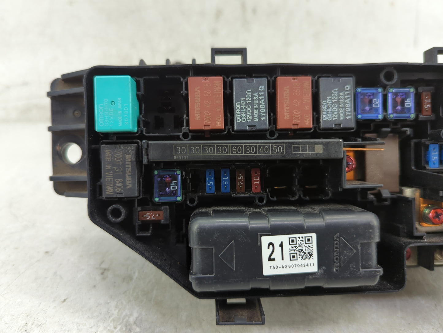 2008-2012 Honda Accord Fusebox Fuse Box Panel Relay Module Fits Fits 2008 2009 2010 2011 2012 OEM Used Auto Parts - Oemuseda