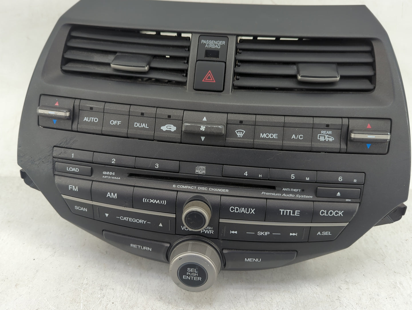 2008-2009 Honda Accord Radio AM FM Cd Player Receiver Replacement P/N:77260TA6A101 39100-TA0-A220 Fits Fits 2008 2009 OEM Us