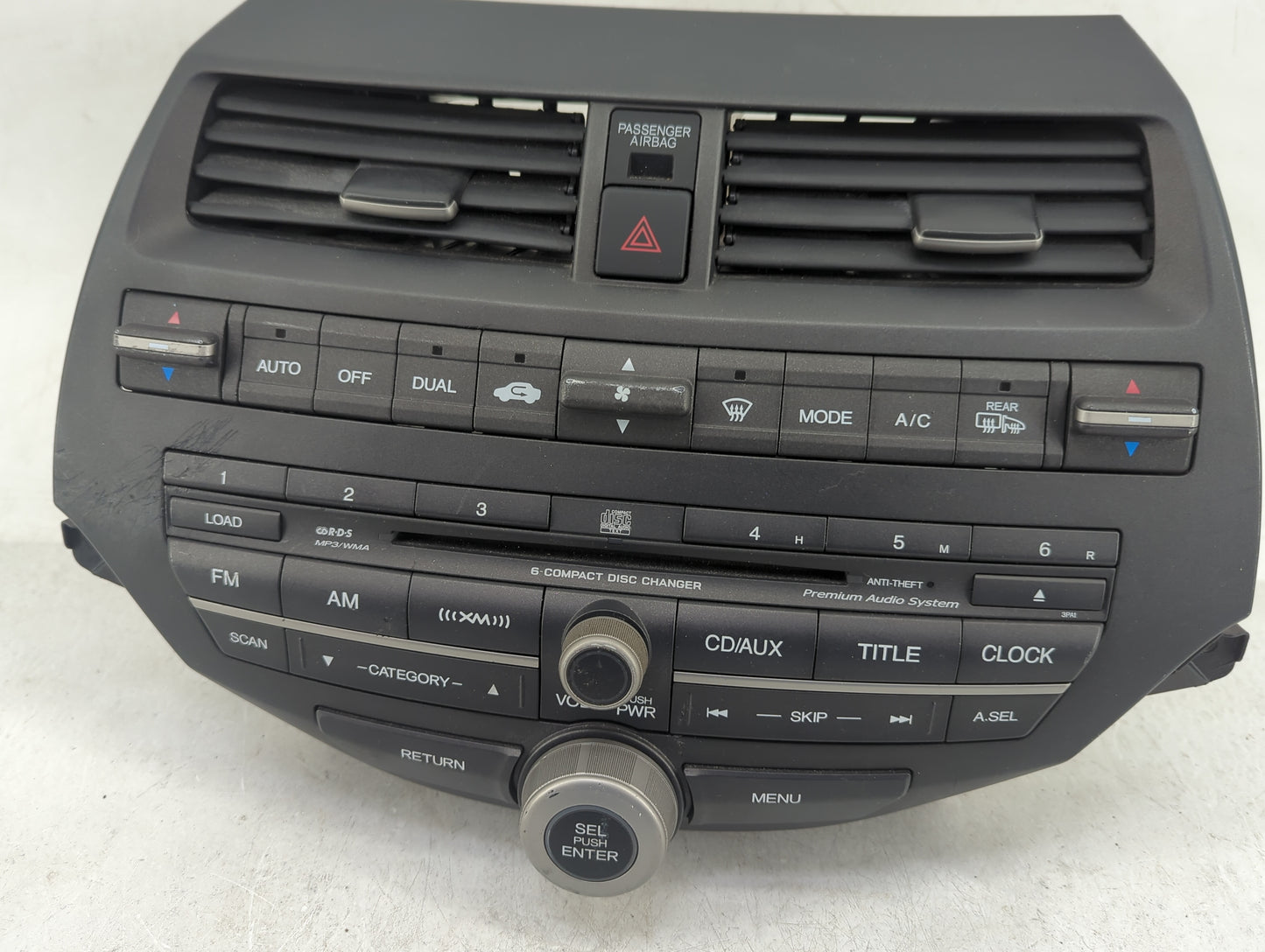 2008-2009 Honda Accord Radio AM FM Cd Player Receiver Replacement P/N:77260TA6A101 39100-TA0-A220 Fits Fits 2008 2009 OEM Us