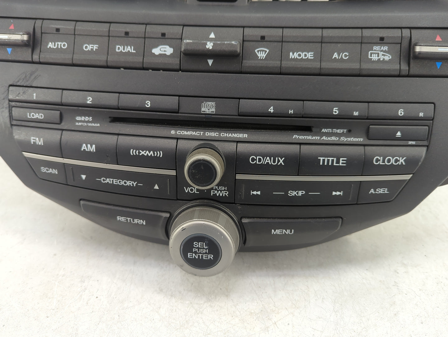 2008-2009 Honda Accord Radio AM FM Cd Player Receiver Replacement P/N:77260TA6A101 39100-TA0-A220 Fits Fits 2008 2009 OEM Us