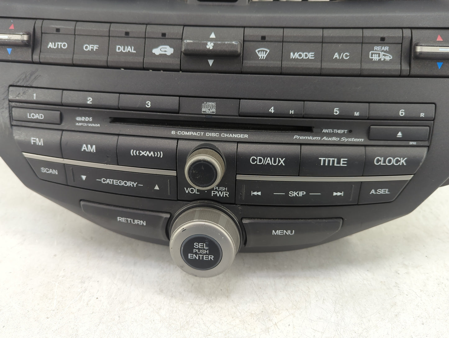 2008-2009 Honda Accord Radio AM FM Cd Player Receiver Replacement P/N:77260TA6A101 39100-TA0-A220 Fits Fits 2008 2009 OEM Us