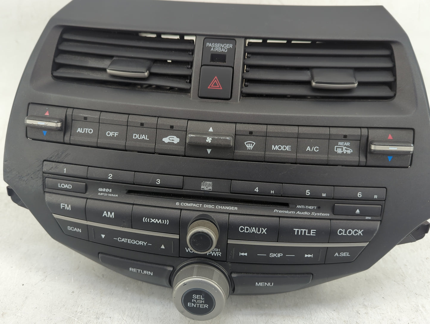 2008-2009 Honda Accord Radio AM FM Cd Player Receiver Replacement P/N:77260TA6A101 39100-TA0-A220 Fits Fits 2008 2009 OEM Us