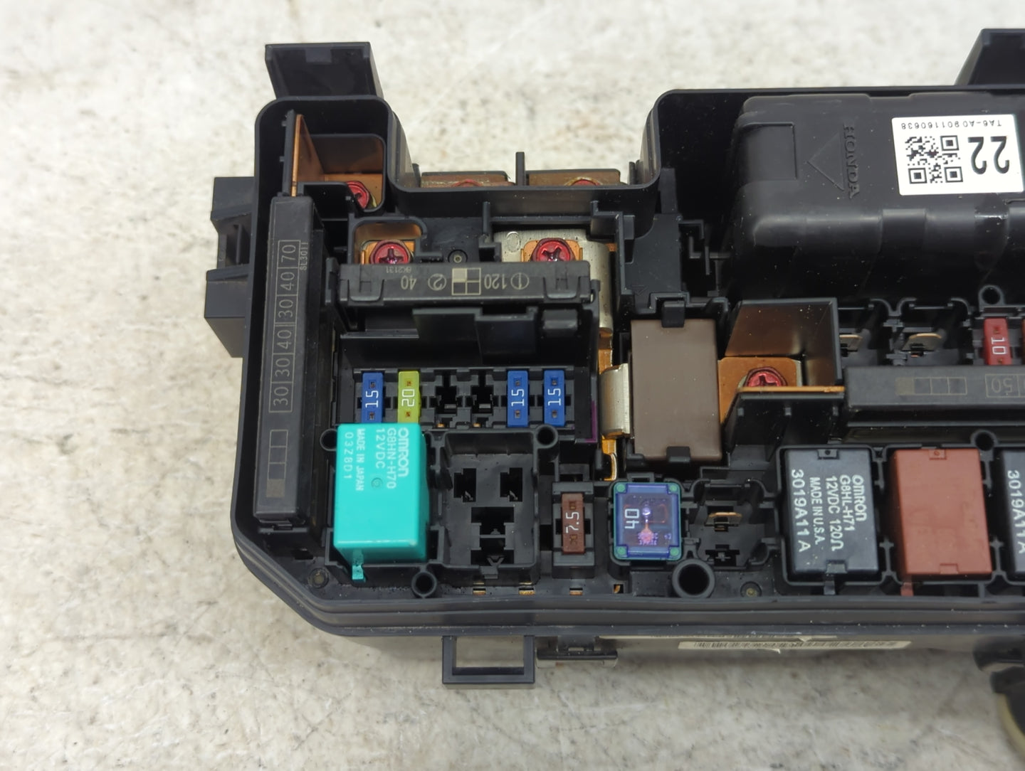 2008-2012 Honda Accord Fusebox Fuse Box Panel Relay Module P/N:38250-TA0-A02 0194T0553 Fits Fits 2008 2009 2010 2011 2012 OE