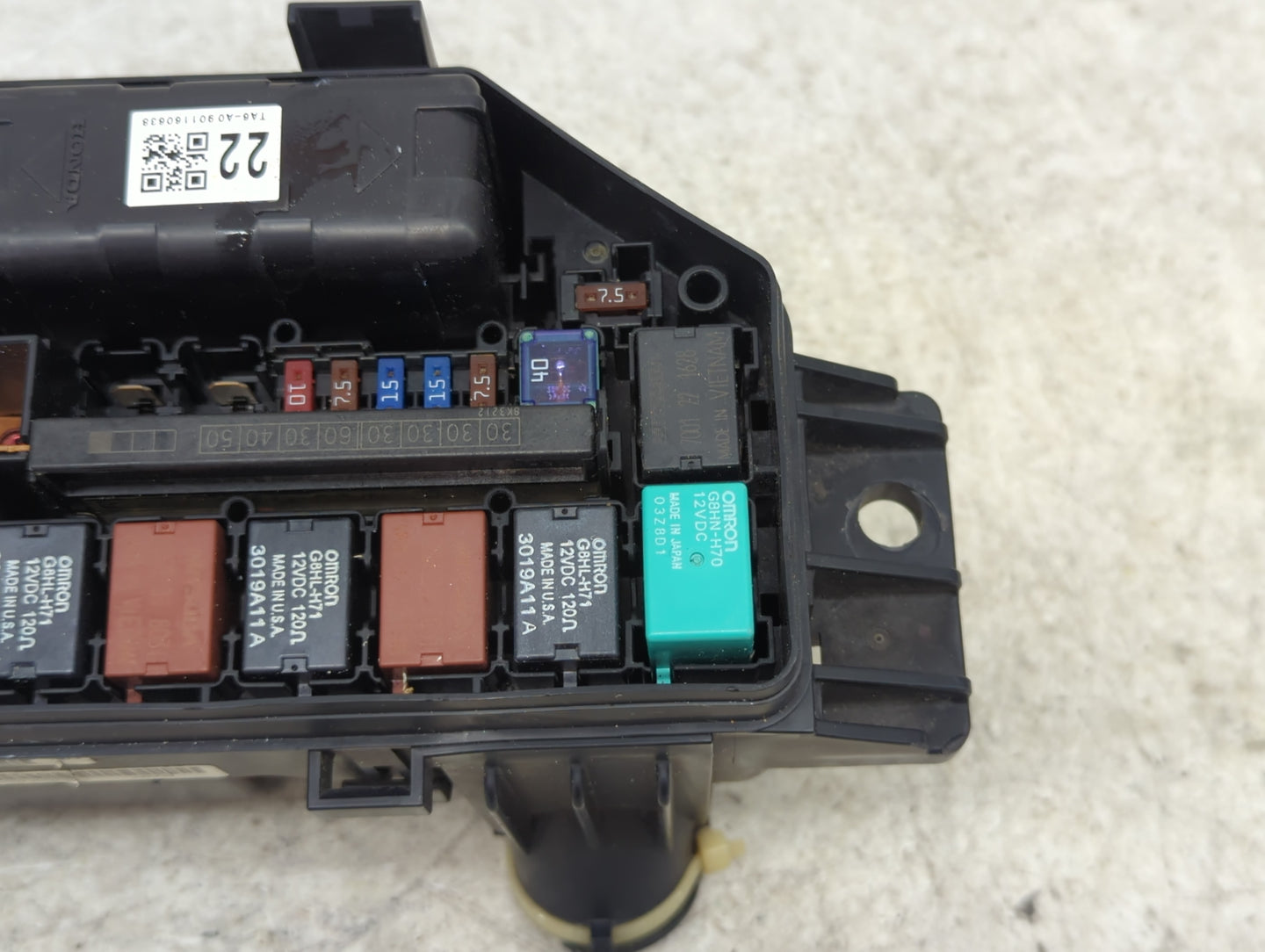 2008-2012 Honda Accord Fusebox Fuse Box Panel Relay Module P/N:38250-TA0-A02 0194T0553 Fits Fits 2008 2009 2010 2011 2012 OE