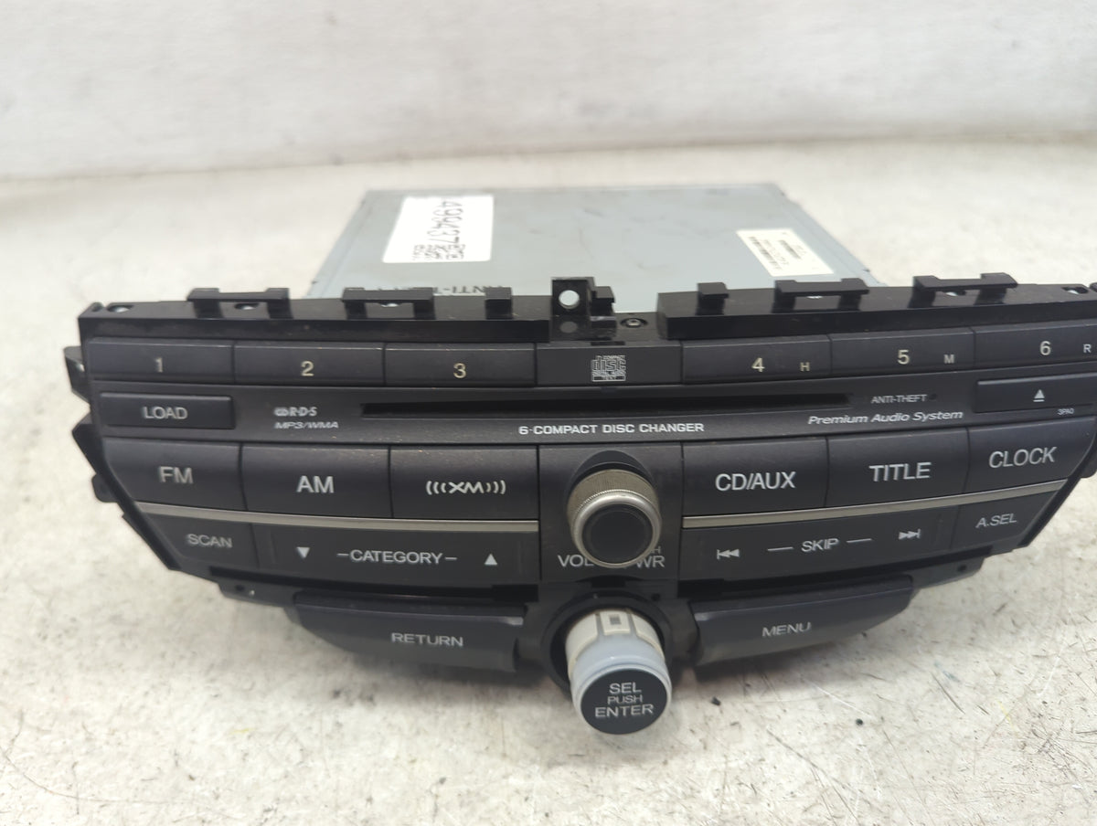 2008-2009 Honda Accord Radio AM FM Cd Player Receiver Replacement P/N:39100-TA0-A220 DEXG3127XZHXNUC, 137263 Fits Fits 2008 
