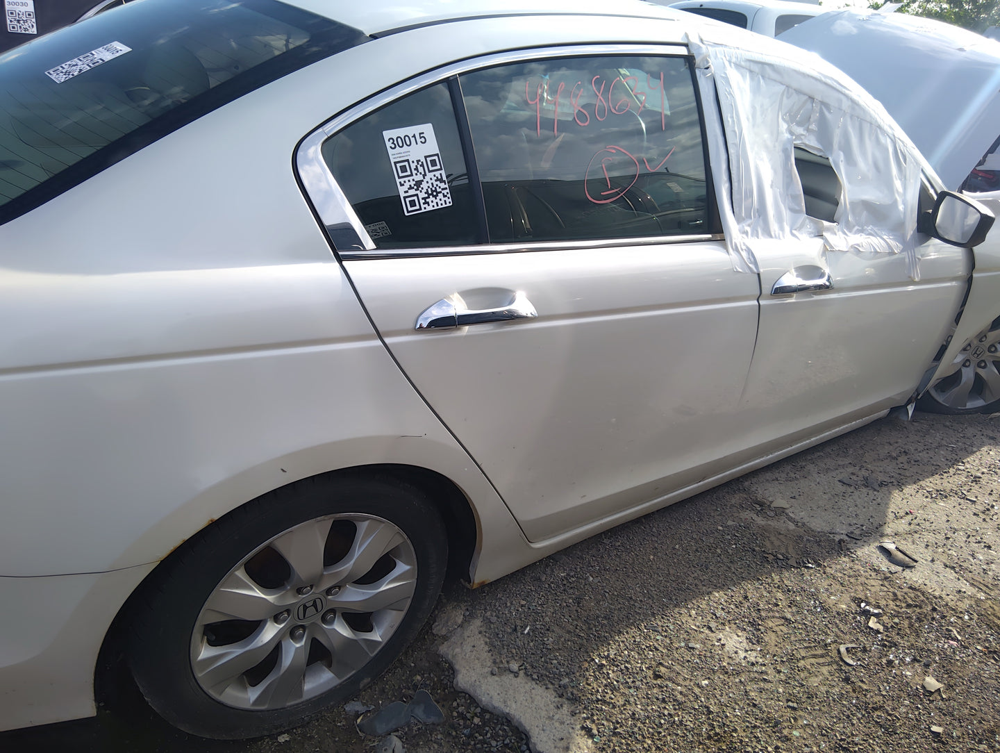 2008-2012 Honda Accord Passenger Rear Door Oem 5028247 - Oemusedautoparts1.com