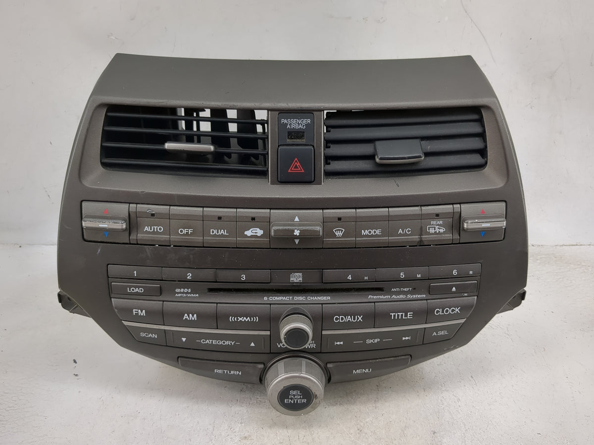2008-2012 Honda Accord Radio AM FM Cd Player Receiver Replacement Fits Fits 2008 2009 2010 2011 2012 OEM Used Auto Parts - O