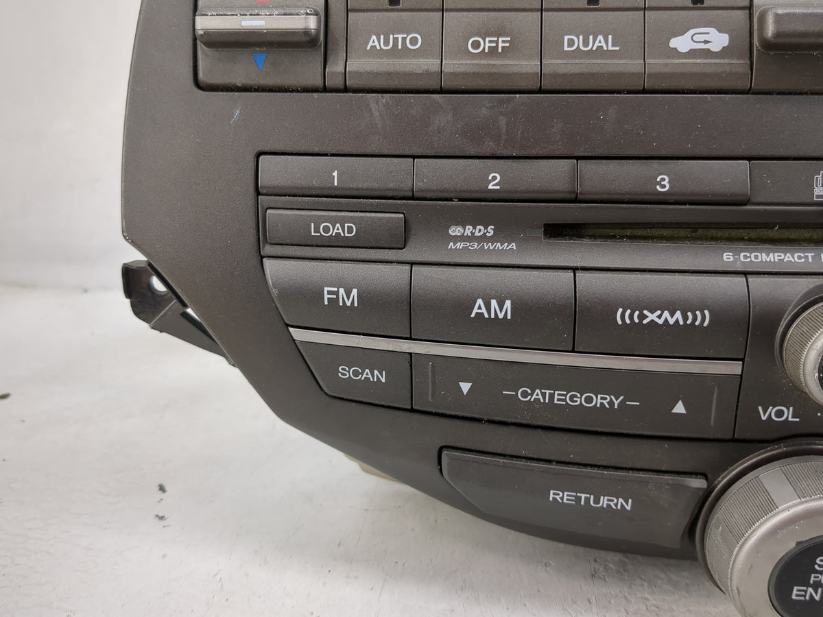 2008-2012 Honda Accord Radio AM FM Cd Player Receiver Replacement Fits Fits 2008 2009 2010 2011 2012 OEM Used Auto Parts - O