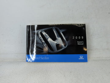 2009 Honda Accord Owners Manual Book Guide P/N:00X31-TA5-6100 31TA5610 OEM Used Auto Parts