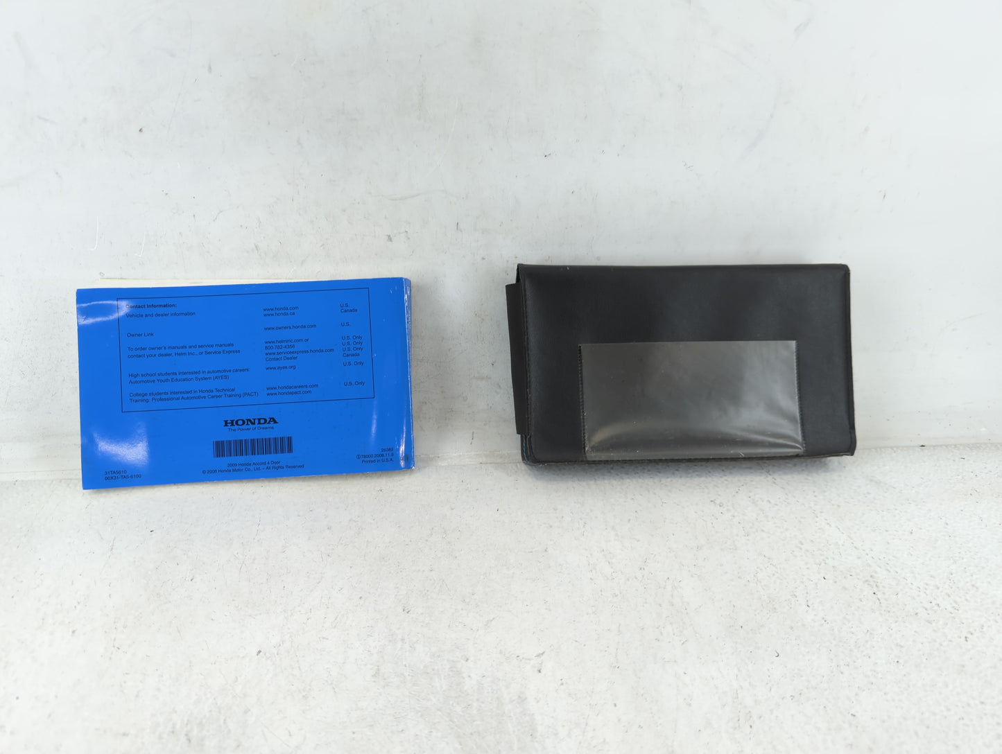 2009 Honda Accord Owners Manual Book Guide P/N:00X31-TA5-6100 31TA5610 OEM Used Auto Parts - Oemusedautoparts1.com