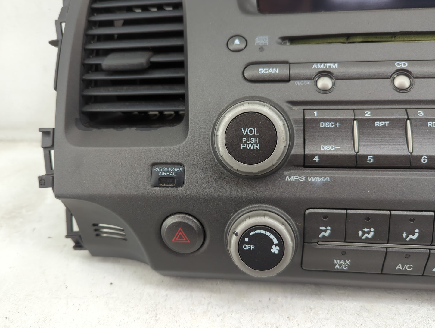 2006-2011 Honda Civic Radio AM FM Cd Player Receiver Replacement P/N:39100-SNA-A030-M1 MF726AC Fits OEM Used Auto Parts - Oe