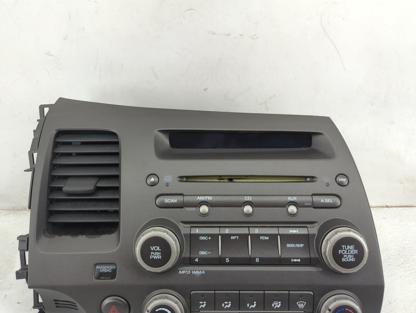 2006-2011 Honda Civic Radio AM FM Cd Player Receiver Replacement P/N:39100-SNA-A030-M1 MF726AC Fits OEM Used Auto Parts - Oe