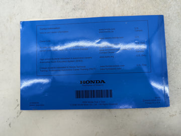 2009 Honda Civic Owners Manual Book Guide P/N:31SNA630 00X31-SNA-6301 OEM Used Auto Parts