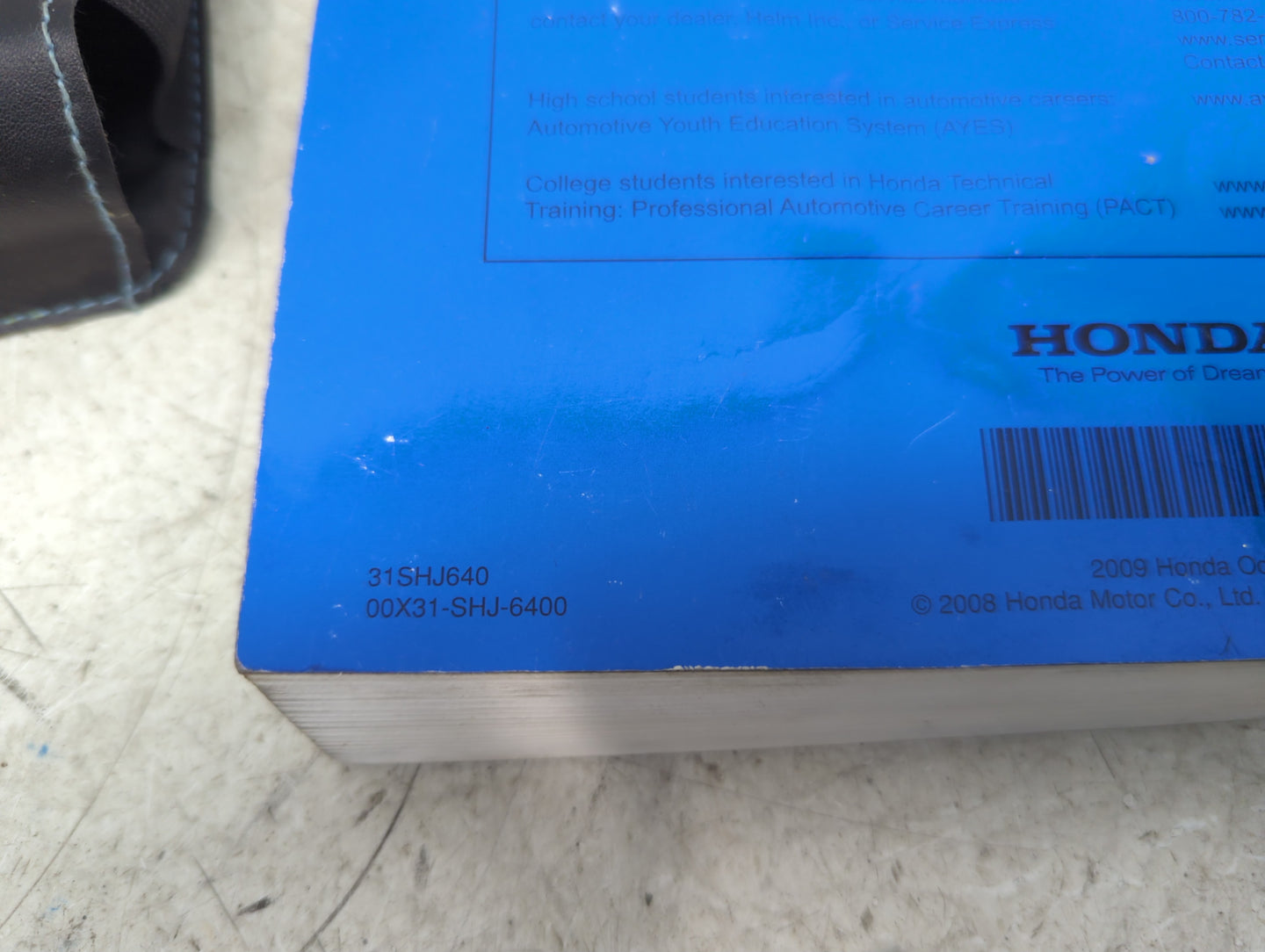 2009 Honda Odyssey Owners Manual Book Guide P/N:00X31-SHJ-6400 OEM Used Auto Parts - Oemusedautoparts1.com