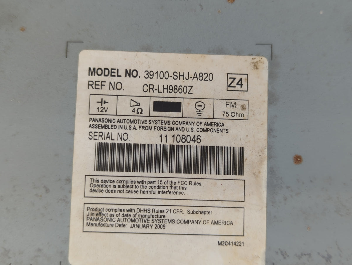 2005-2010 Honda Odyssey Am Fm Cd Player Radio Receiver 549448 - Oemusedautoparts1.com