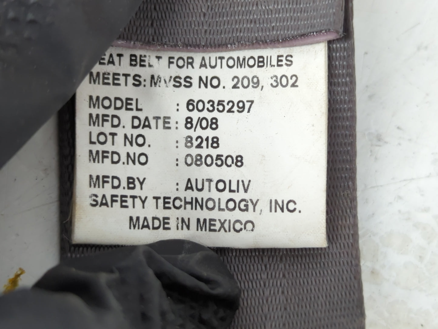 2005-2010 Honda Odyssey Passenger Front Seatbelt Buckle 857354 - Oemusedautoparts1.com