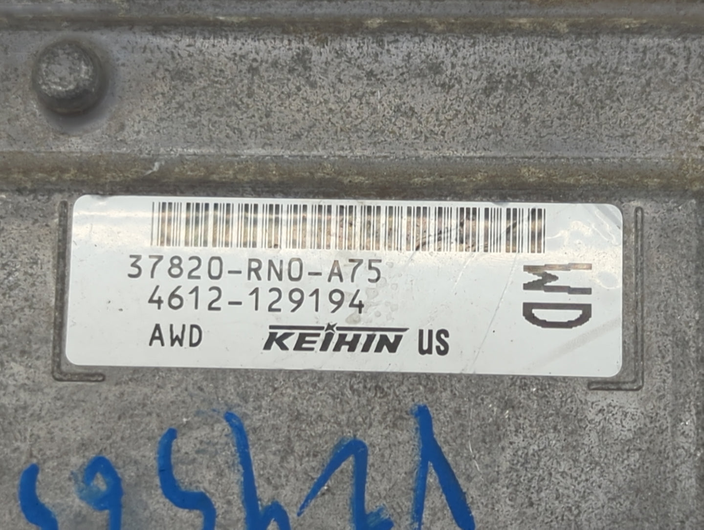 2009-2010 Honda Pilot PCM Engine Control Computer ECU ECM PCU OEM P/N:37820-RN0-A75 4612-129194 Fits Fits 2009 2010 OEM Used